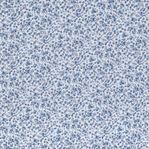 small blue flower clusters on a white background