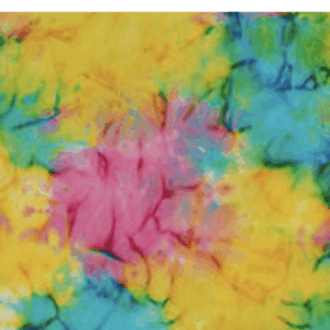 pink/yellow/blue/green tie dye