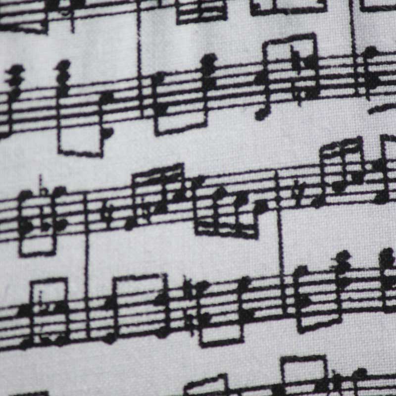 black musical notes(music sheet) on a white background