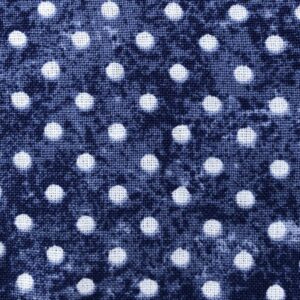 white small polkadots on a navy blue background