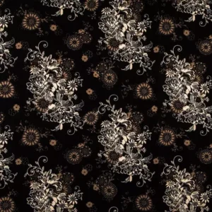 Brown, white and black Floral