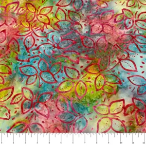 Pink leaf batik